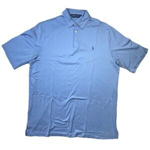 Polo Golf Ralph Lauren Men’s Large Blue Pima Cotton Polo Shirt Classic Logo